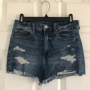 American Eagle Next Level Stretch Curvy Hi-Rise Shortie Jean Shorts Size 6